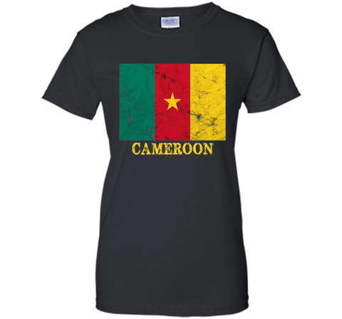 Cameroon Flag T-Shirt Distressed Grunge Flag of Cameroon Tee