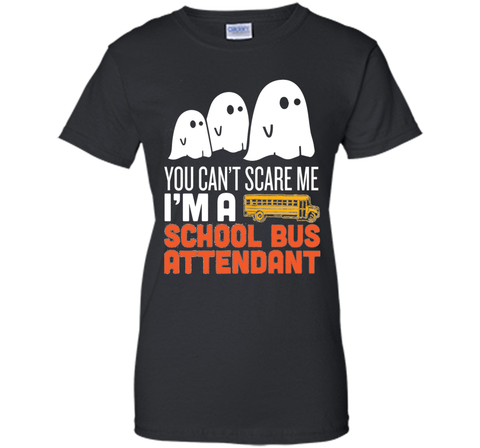 School Bus Attendant - Halloween Ghost T-Shirt Ladies Custom