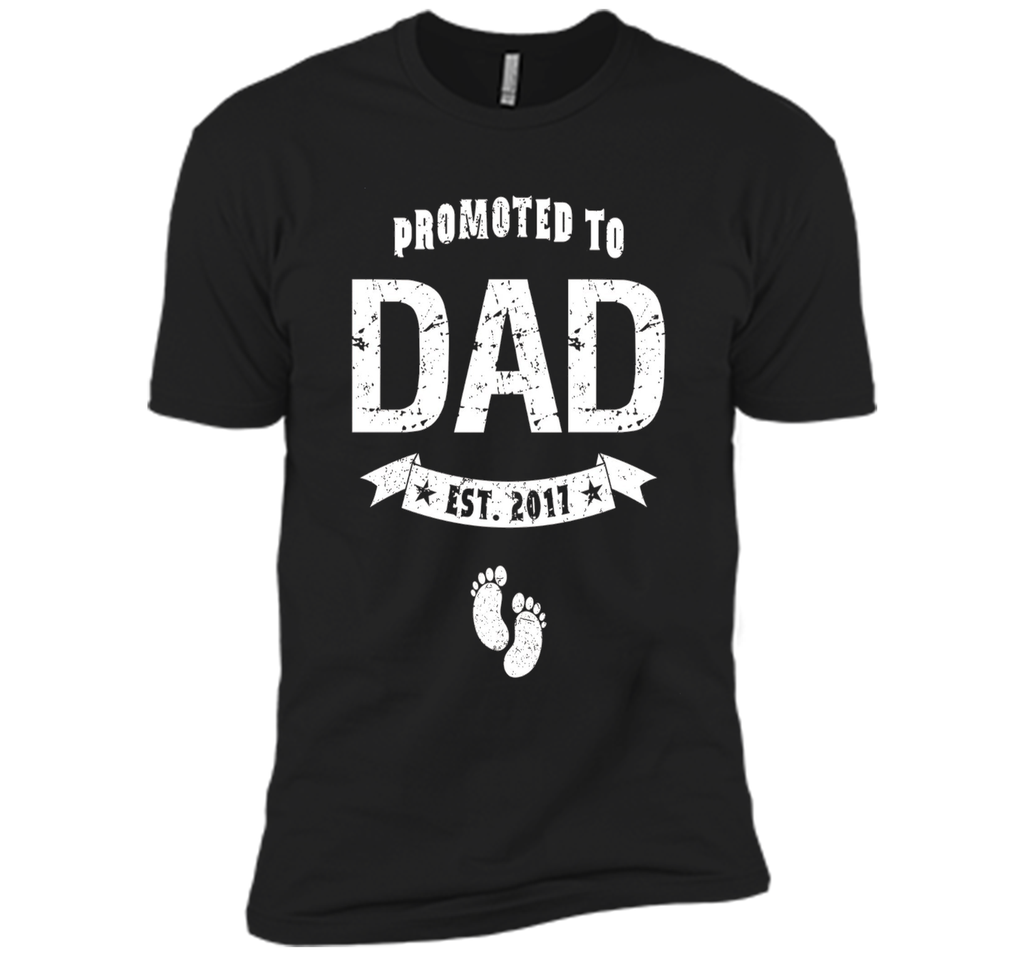 Men's Promoted to Dad T Shirt New Father To Be Expecting Funny Tee