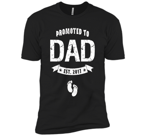 Men's Promoted to Dad T Shirt New Father To Be Expecting Funny Tee