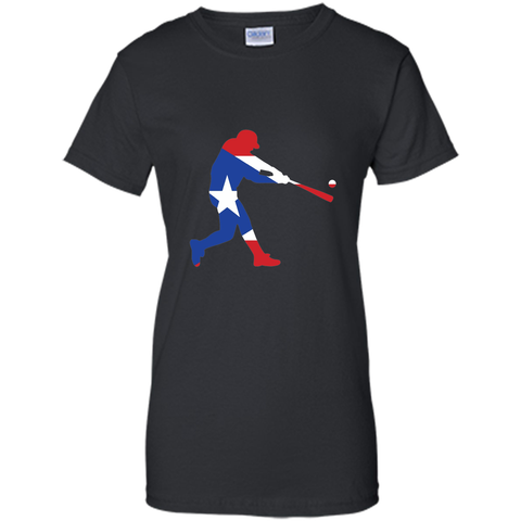 Puerto Rico Baseball T Shirt PR Batter Classic Flag T-Shirt