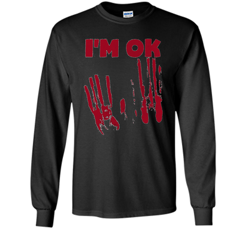 I'm OK Vintage Monster Movie Ghost Demon Bloody T-Shirt t-shirt