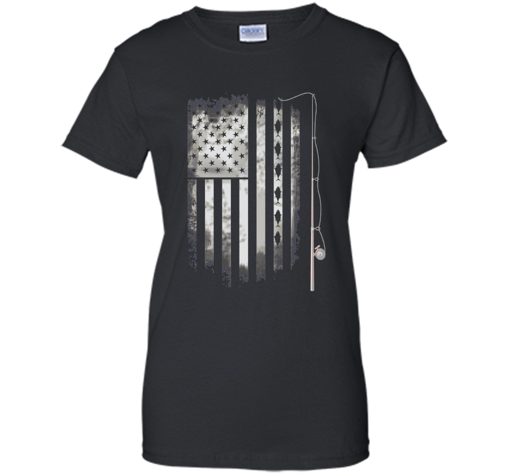 fishing angle fish American Flag u.s. team T-shirt