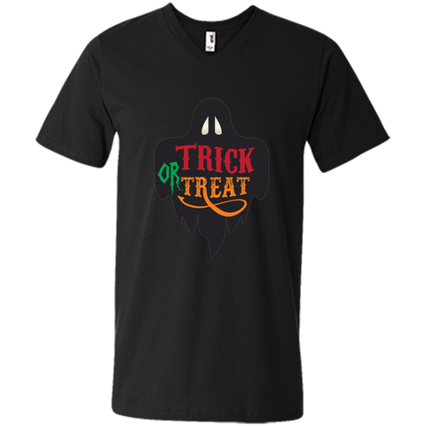 trick or treat halloween Mens Printed V-Neck T