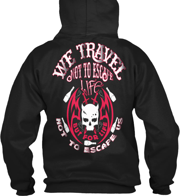 Travel Clothes । Black Hoodie Tee Shirt