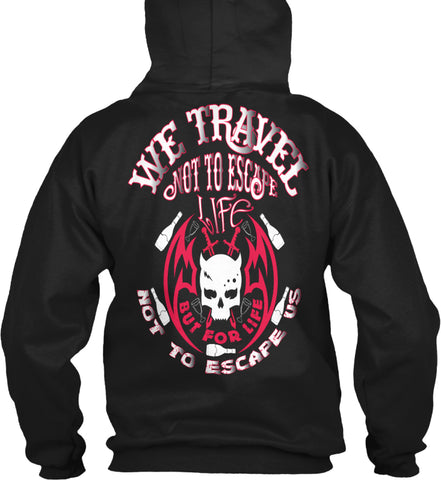 Travel Clothes । Black Hoodie Tee Shirt