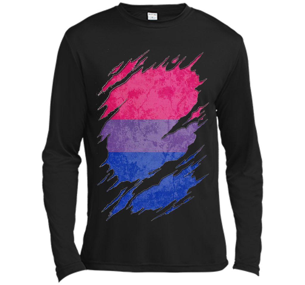 Bisexual Pride Flag Ripped T-Shirt