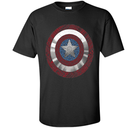 Marvel Captain America Avenger Ornate Shield Graphic T-Shirt