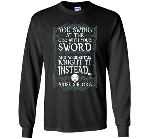 Arise Sir Orc Funny Tabletop RPG Shirt