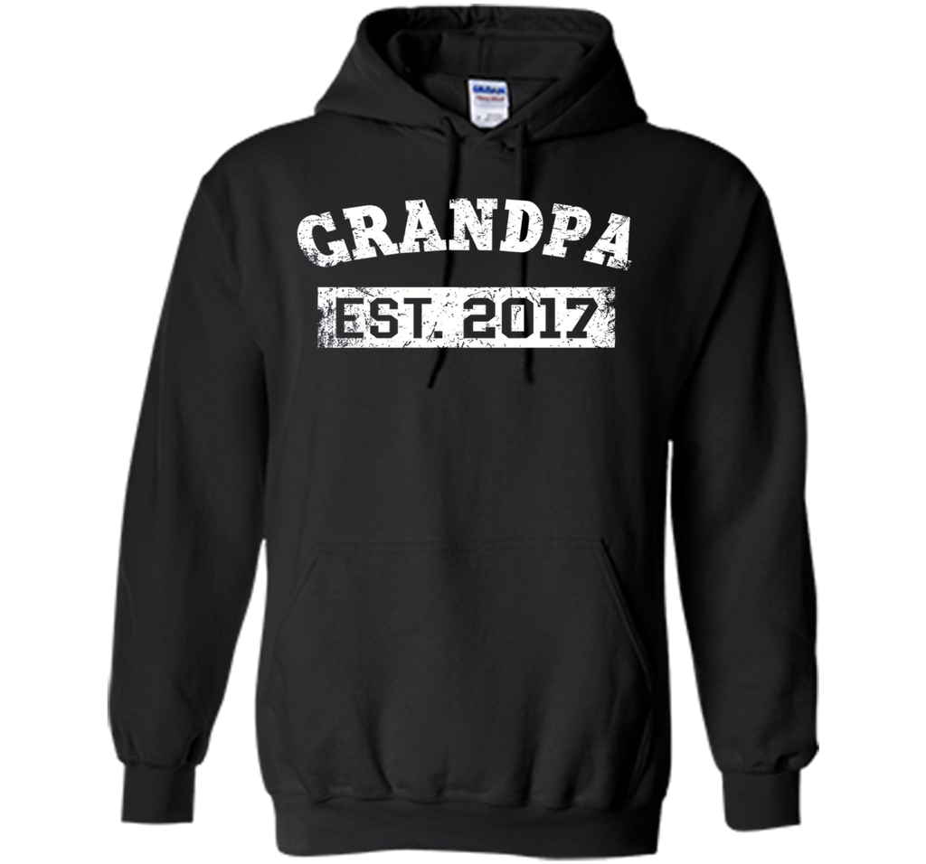 Mens Grandpa Est. 2017 Shirt: New Baby Established Gift T-Shirt