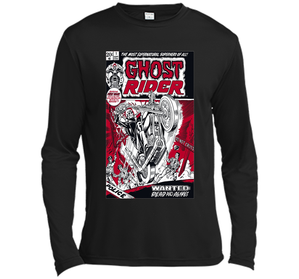 Marvel Ghost Rider Comic Book Cover Print Graphic HORROR T-Shirt shirt