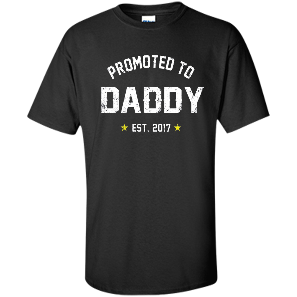 Men's Promoted To Daddy Shirt Gift For New Dad Est. 2017 T-Shirt
