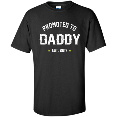 Men's Promoted To Daddy Shirt Gift For New Dad Est. 2017 T-Shirt