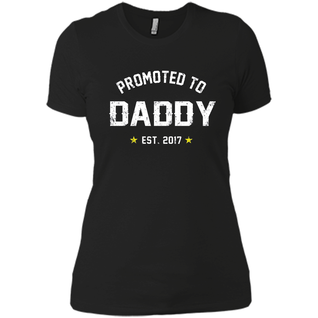 Men's Promoted To Daddy Shirt Gift For New Dad Est. 2017 T-Shirt