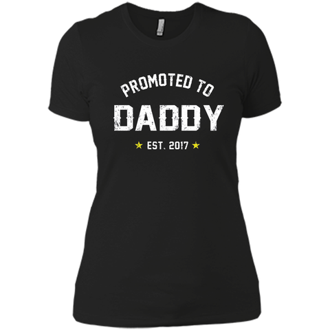 Men's Promoted To Daddy Shirt Gift For New Dad Est. 2017 T-Shirt