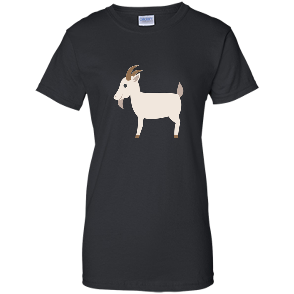 Goat Emoji T-Shirt Farm Animal Horns Tusks Pig Sheep Cow