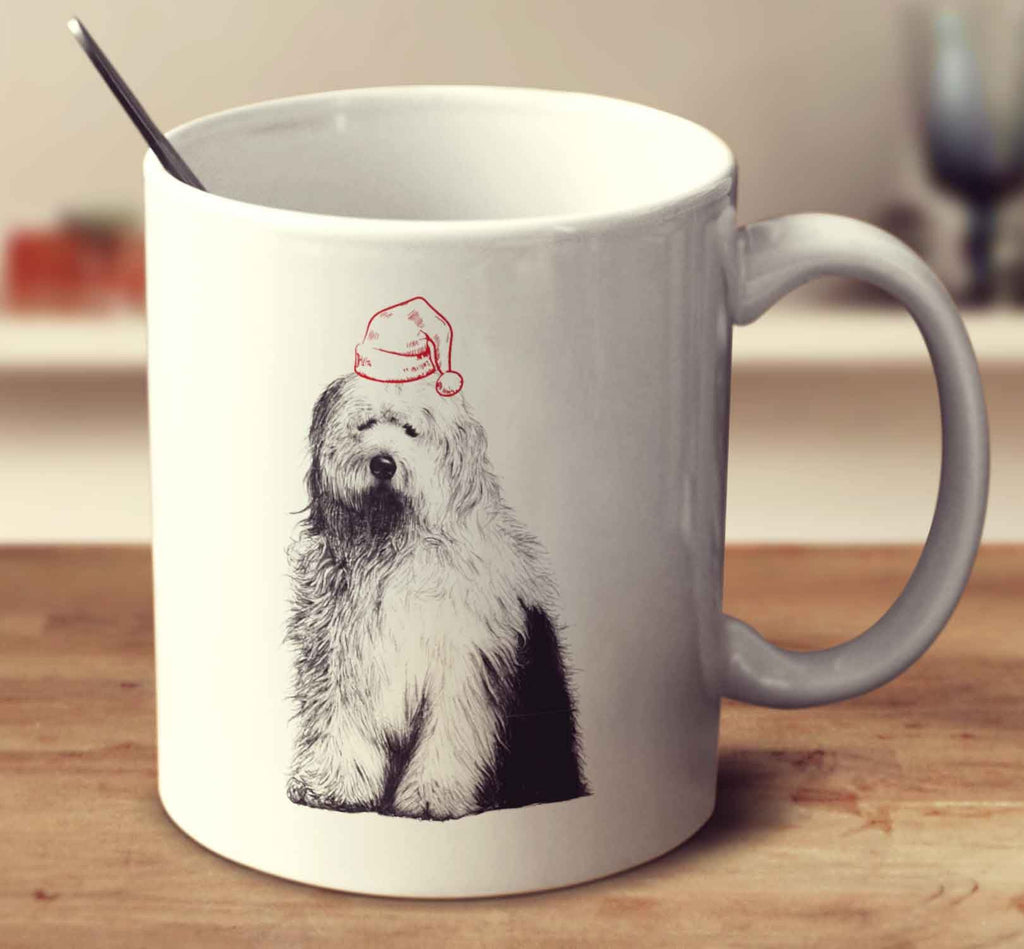 Christmas Old English Sheepdog