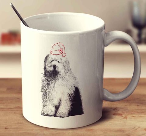 Christmas Old English Sheepdog