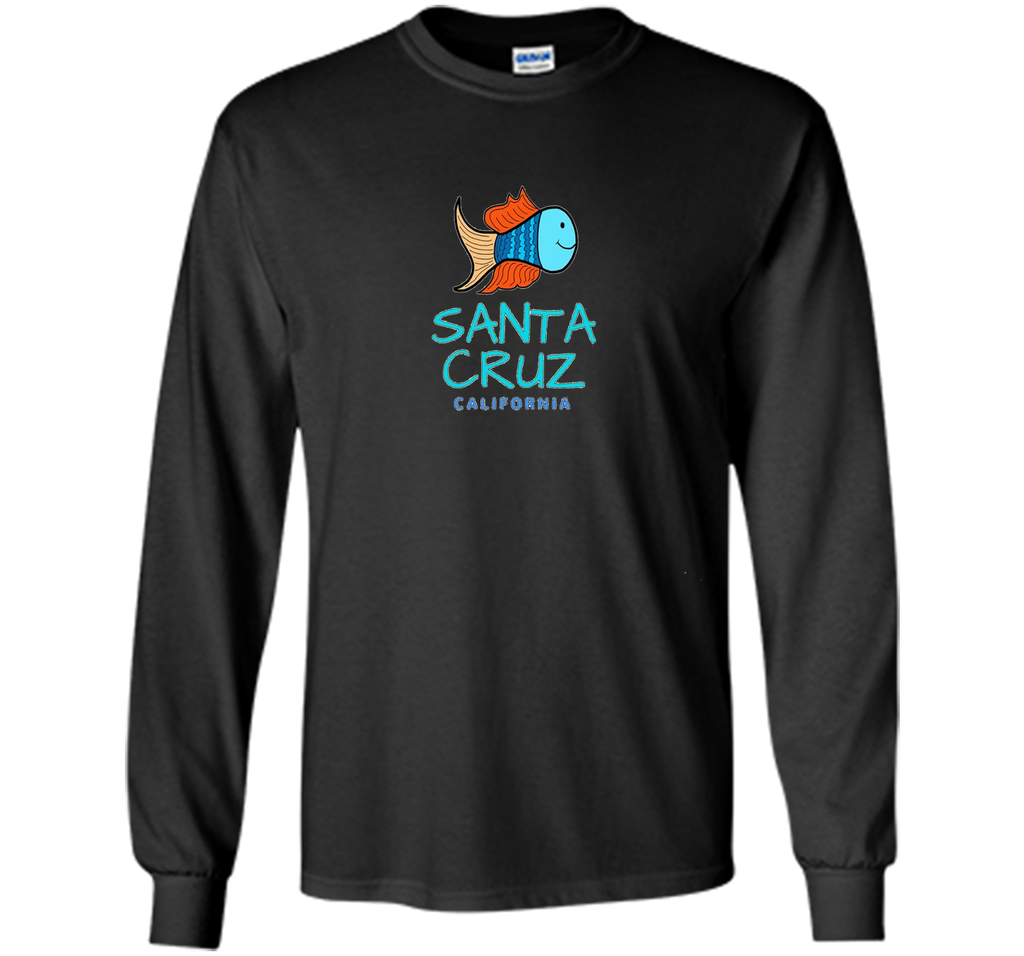 Santa Cruz California T-Shirt, Fun Fish California Surf Tee