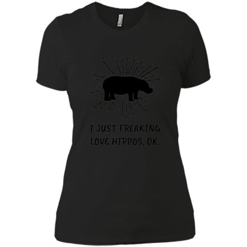 I Just Freaking Love Hippos OK Funny Hippo Lovers T-Shirt