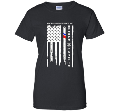 US Coast Guard American Flag - Semper Paratus Tshirt cool shirt