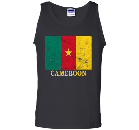 Cameroon Flag T-Shirt Distressed Grunge Flag of Cameroon Tee
