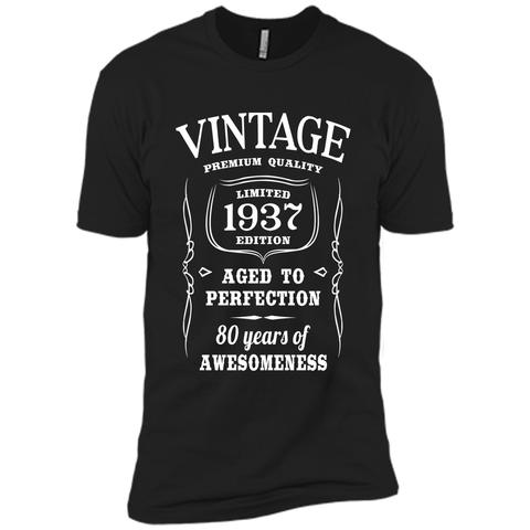 80th Birthday Gift T-Shirt Limited 1937 Edition