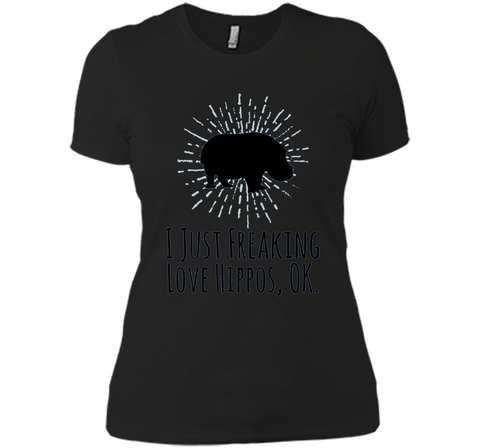 I Just Freaking Love Hippos OK Funny Hippo Lovers T-Shirt