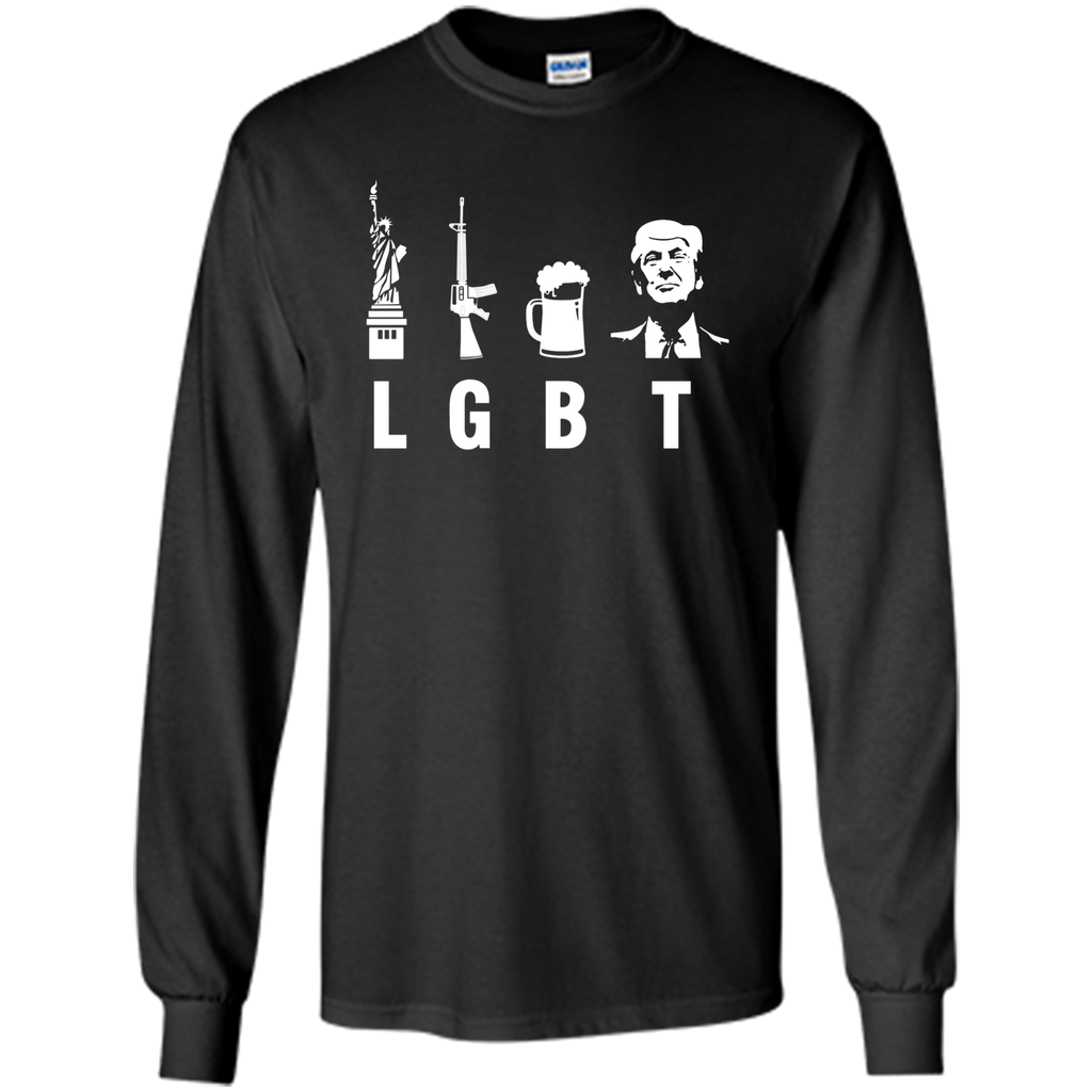 Liberty Guns Beer Trump Support T-shirts Funny Parody LGBT