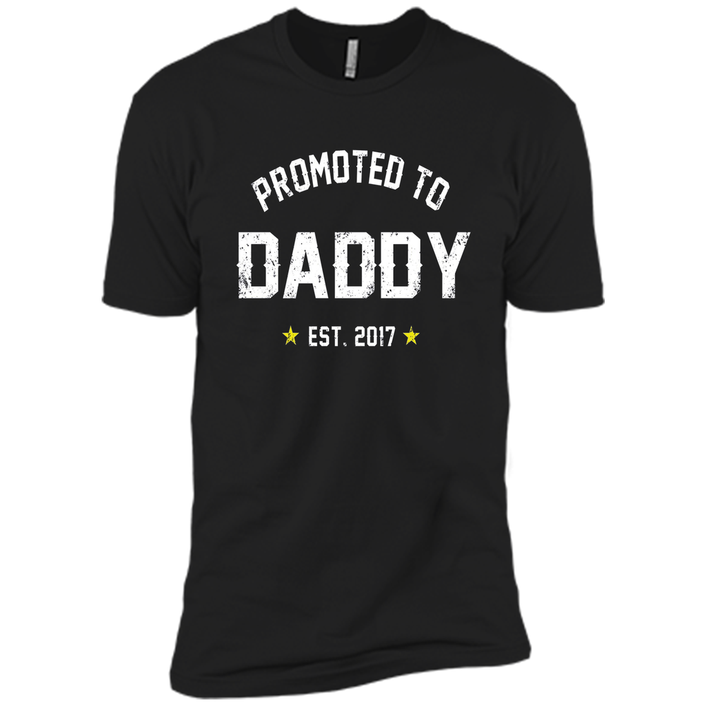 Men's Promoted To Daddy Shirt Gift For New Dad Est. 2017 T-Shirt