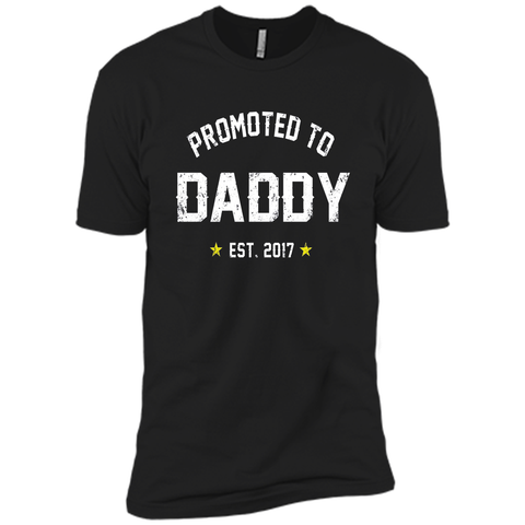 Men's Promoted To Daddy Shirt Gift For New Dad Est. 2017 T-Shirt