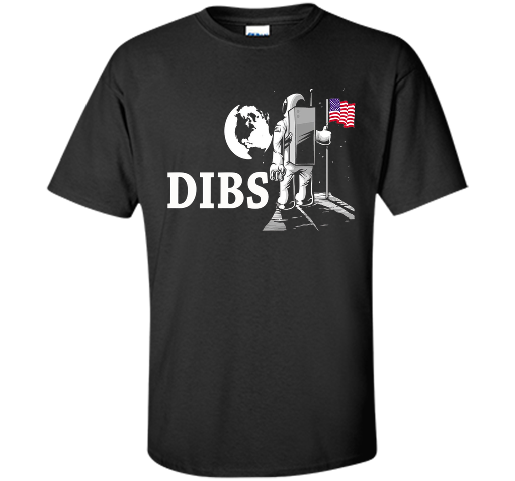 July 4th Dibs USA Flag On Moon Astronaut Space T-Shirt