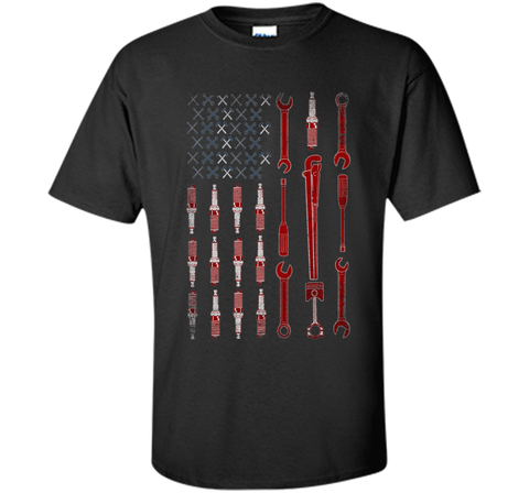 Mechanic Shirt: The Official Mechanic USA Flag T-Shirt