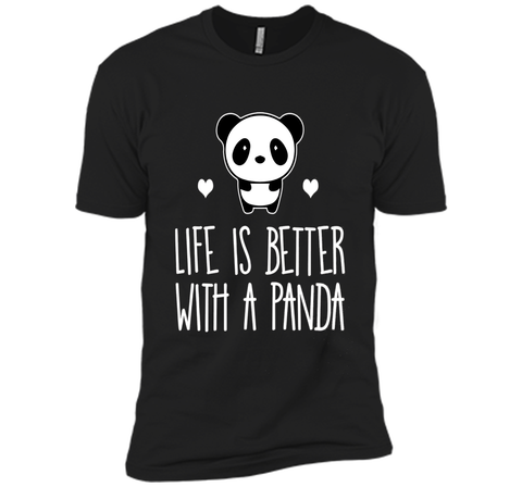 Life Is Better With A Panda Animal Bear Hearts T-Shirt
