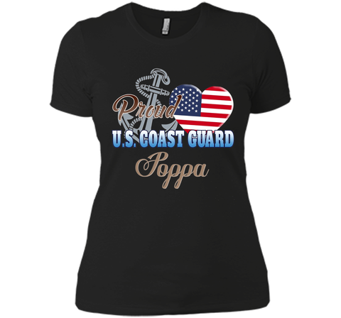 Proud U.S. Coast Guard Poppa Patriotic Heart T Shirt t-shirt