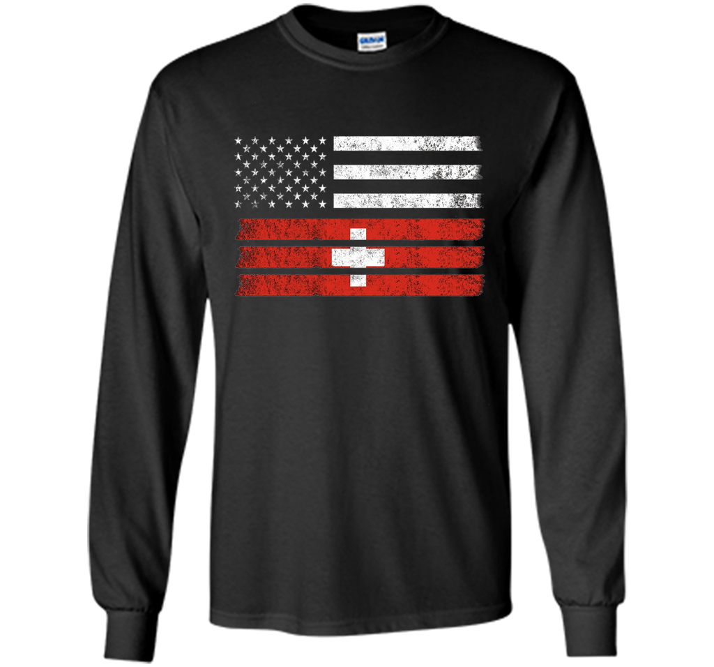 Swiss American Flag - USA Switzerland Shirt