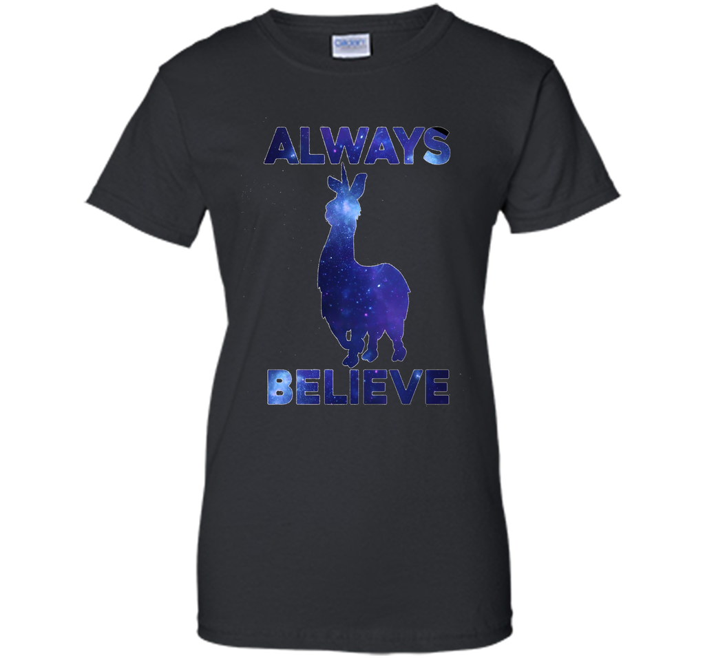 Always Believe Llamacorn Shirt - Graphic Galaxy T-Shirt