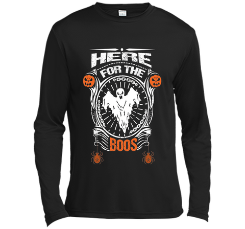 Boos Tshirt Halloween Ghost and Spider Long Sleeve Moisture Absorbing Shirt
