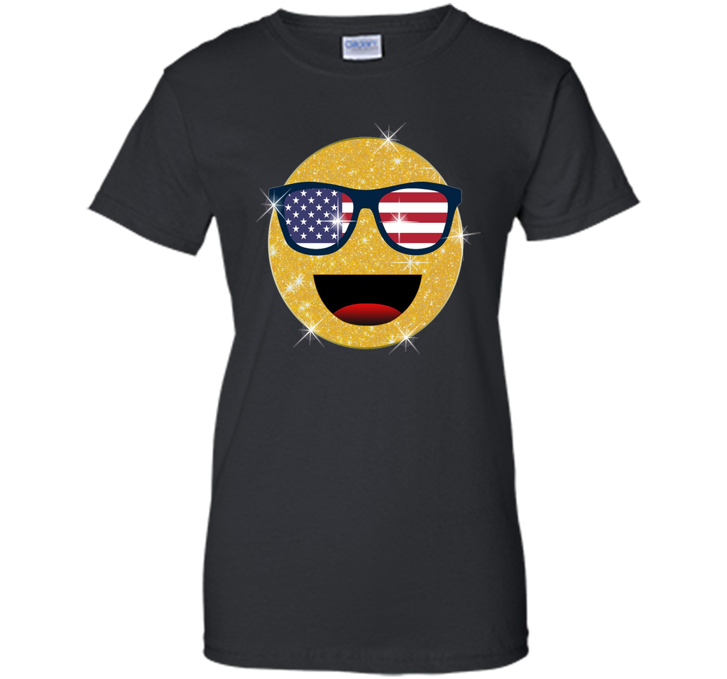 Emoji Shirts Funny 4th of July Sunglasses Emoji T-Shirt
