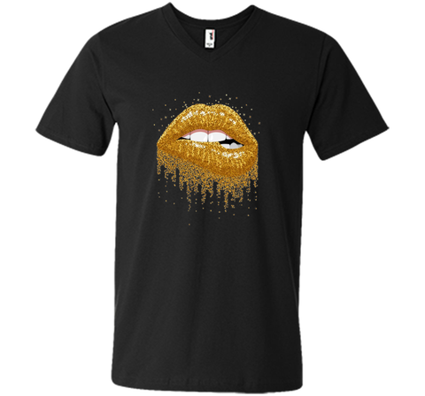 Gold Glitter Lips T-Shirt