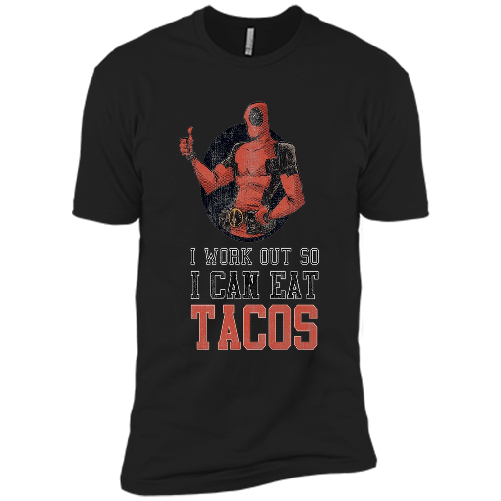 Marvel Deadpool Work Out Eat Tacos Graphic T-Shirt