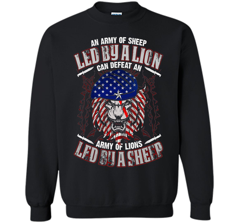 An Army Of Sheep Led By A Lion Can Defeat T-shirt