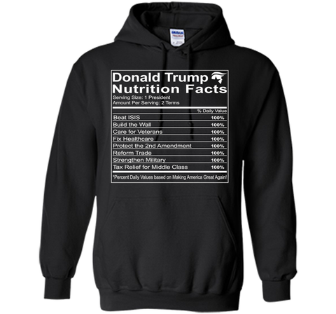 Donald Trump Nutrition Facts Make America Great Shirt