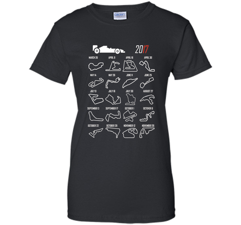 Race Calendar Racing Fan 2017 T shirt