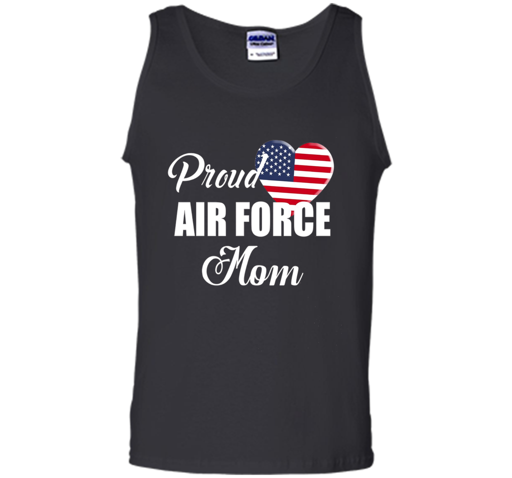 Proud U.S Air Force Mom T-shirts - Patriotic Heart T-Shirt