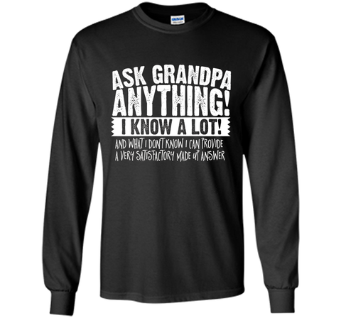 Men's Ask Grandpa Anything T-Shirt Funny Gift for Father's Day Tee