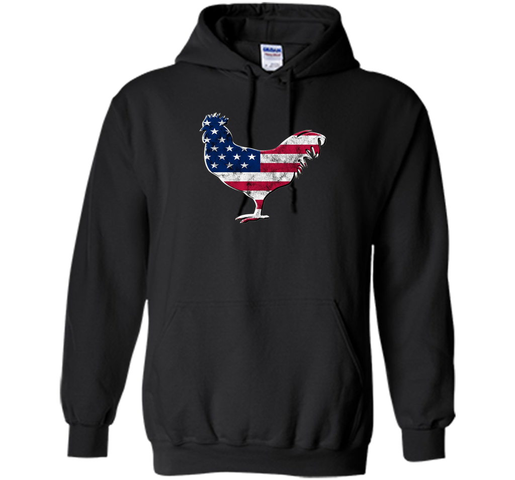 Chicken USA Flag Shirt Rooster 4th of July for Women Men