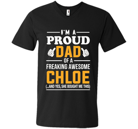 Proud Dad Of Awesome Chloe T-Shirt, Name Gift