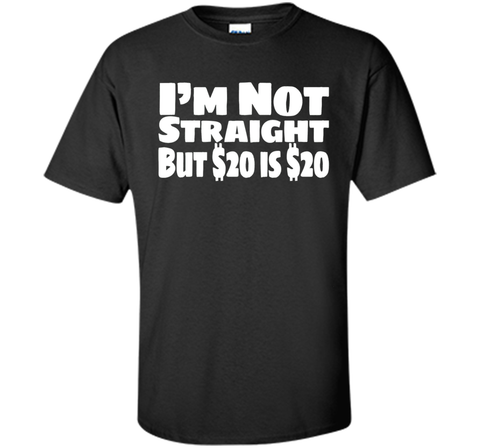 I'm Not Straight But $20 Is $20 Funny offensive humor tshirt