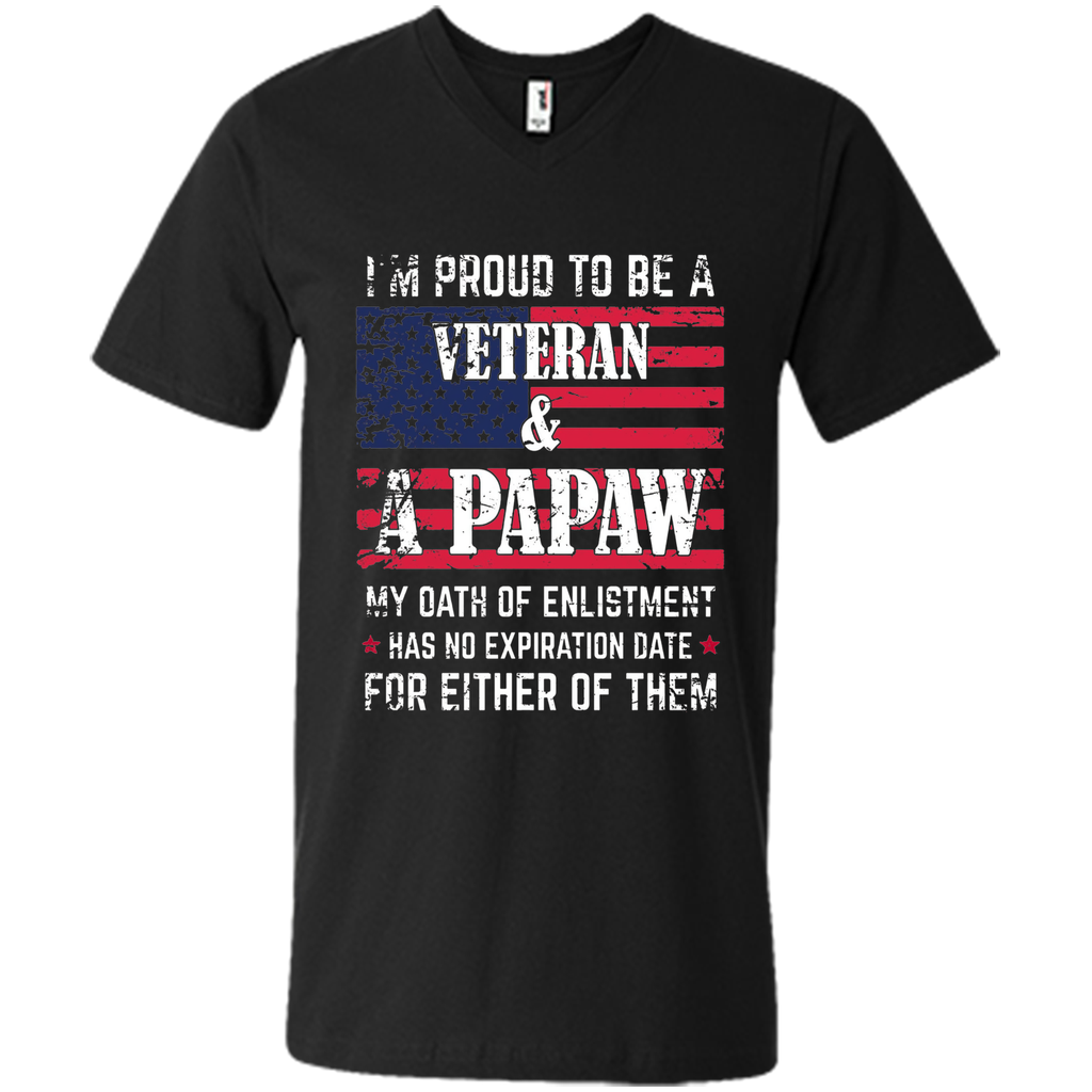 Men's I'm Proud To Be A Veteran And A Papaw T-shirt